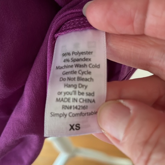 Lularoe Purple XS Irma shirt nwt - Picture 5 of 6
